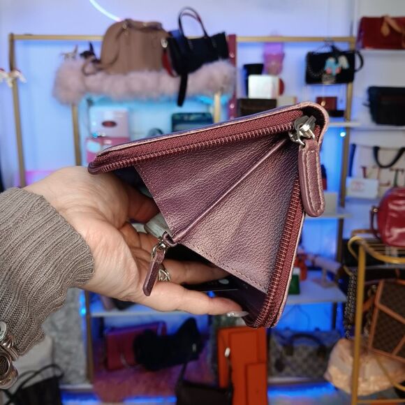 Chanel Deep Purple Iridescent Large Zip Around Wallet - Picture 16 of 16